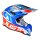 JUST1 Motocross Helm J12 Dominator weiss rot blau