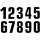 Adesivo numeri #8 16X7.5CM BK