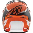 Fly Racing Kinetic Fullspeed Motocross Helm matt orange schwarz weiß