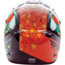Fly Racing Motocross Helm Kinetic Crux Kinder teal orange schwarz
