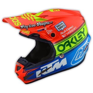 TLD Se4 Motocross Helm (Cm); Team Edition 2 Orange/blau