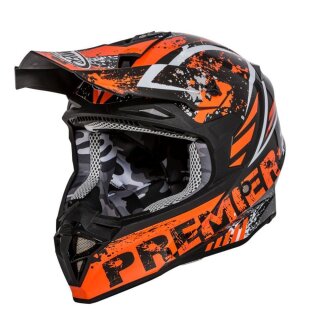Premier Motocrosshelm Exige ZX3 orange-schwarz-weiss