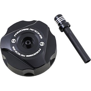 MOOSE RACING HARD-PARTS Cap Gas Alum Gas/Bk