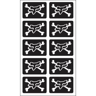 Fox mini Skulls Stickers sheet [Black]