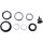 Juego de dirección Contec Ishs-80 1 1/8 aluminio completo/semi negro