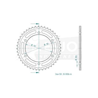 Esjot Kettenrad 530 47Z Stahl Schwarz