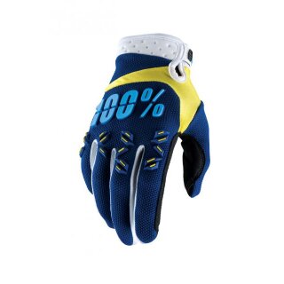 100% Airmatic Handschuhe Blau/Gelb