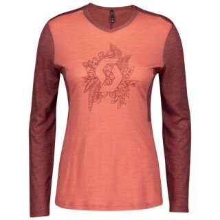 Scott Shirt Damen Trail Flow Merino L-SL - brick red/rust red