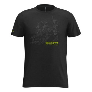 Scott T-Shirt Ms 10 Graphic Dri S-SL - black