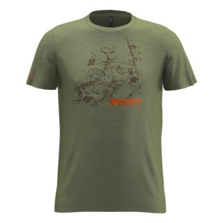 Scott T-Shirt Ms 10 Graphic Dri S-SL - green moss