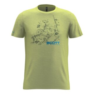 Scott T-Shirt Ms 10 Graphic Dri S-SL - lemongrass yellow