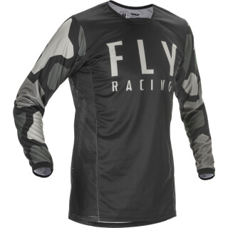 Fly Racing Hemd Kinetic K221 Kids schwarz-grau