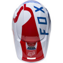 Fox V1 Skew Helm, [weiss/Rd/Blu]
