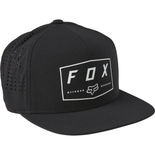 Fox Badge Snapback Cap [Blk]