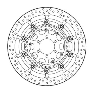 Moto-Master BRAKE ROTOR FLOATING HALO PRO RACE