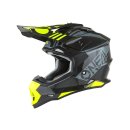 Oneal 2SRS Motocross Helm RUSH V.22 Grau/Neon Gelb