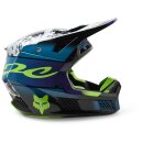 Fox V3 Rs Dkay Motocross Helm Maui blau