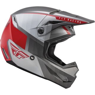 Fly Helm ECE Kinetic Drift Charcoal-Grey-Red Kinder