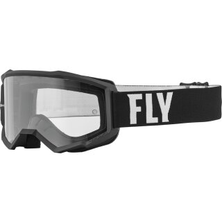 Fly MX-Brille Focus Kinder Black-White (Clear Lens)