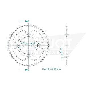 Esjot chain wheel "15045"