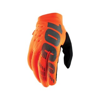 100% Handschuhe Winterhandschuhe Kinder Brisker Orange/Schwarz