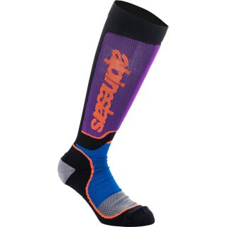 Alpinestars Socken Mx Plus Blk/Pur/Bl