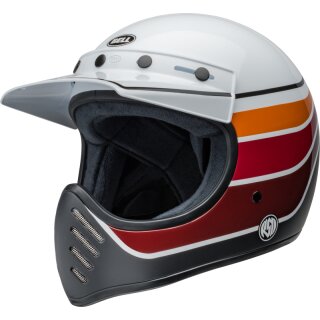 BELL Moto-3 Helmet - RSD Saddleback Satin/Gloss White/Black
