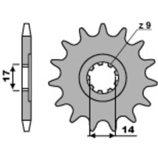 PBR Standard Stahlriztel vorne 210 - 428