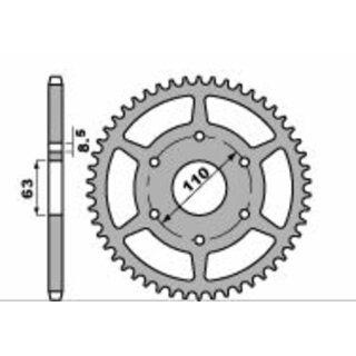 PBR Ultra-Light Aluminium Hard Anodized Rear Sprocket 4675 - 520