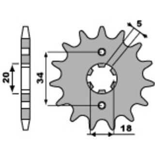 PBR Steel Standard Front Sprocket 264 - 428