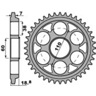 PBR Ultra-Light Aluminium Hard Anodized Rear Sprocket 4522 - 525