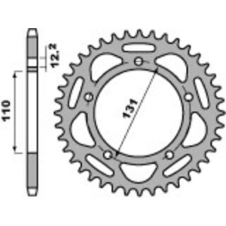 PBR Ultra-Light Aluminium Hard Anodized Rear Sprocket 4586 - 520