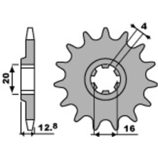 PBR Steel Standard Front Sprocket 801 - 428