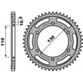 PBR Standard Kettenrad C45 Stahl 241 - 530