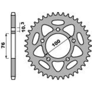 PBR Ultra-Light Aluminium Rear Sprocket 4456 - 525