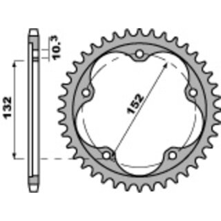 PBR Ultra-Light Aluminium Hard Anodized Rear Sprocket 4460 - 525
