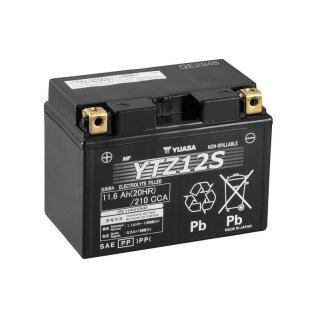 Batteria senza manutenzione YUASA attivata in fabbrica - YTZ12S