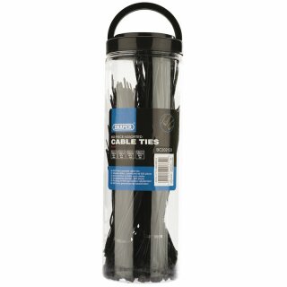 DRAPER sæt med kabelbindere i flere størrelser sort 650 stk.