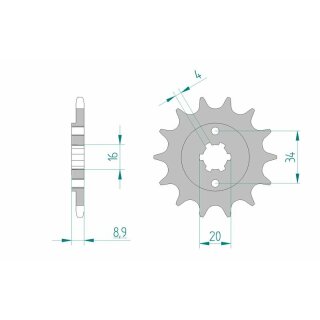 AFAM Steel Standard Front Sprocket 21300 - 520