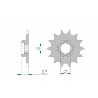 AFAM Steel Standard Front Sprocket 21506 - 520