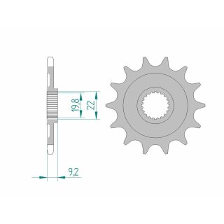 AFAM Standard tandhjul i stål foran 24305 - 520
