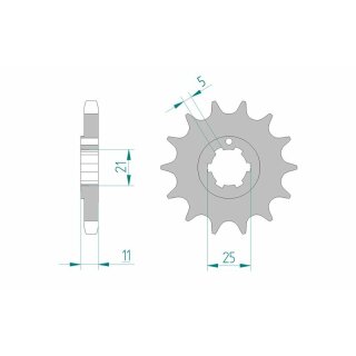 AFAM standard fronthjul i stål 24400 - 530