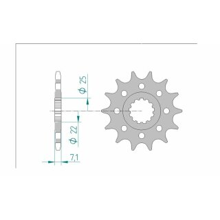 AFAM Standard Stahlritzel vorne 24511 - 520