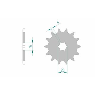 AFAM Steel Standard Front Sprocket 30200 - 520