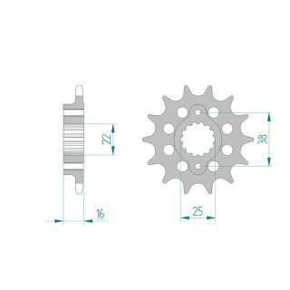 AFAM Steel Standard Front Sprocket 52611 - 520