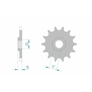 AFAM Standard Stahlritzel vorne 64201 - 520