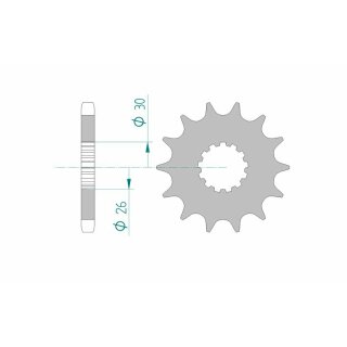 AFAM Steel Standard Front Sprocket 88800 - 530