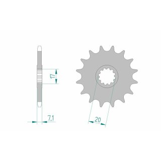 AFAM Standard Stahlritzel vorne 94119 - 420