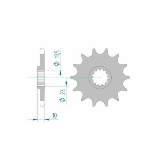 AFAM Pignone anteriore autopulente in acciaio 22303 - 520