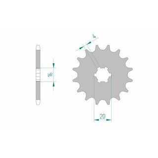 AFAM Pignone anteriore in acciaio autopulente 30100 - 420